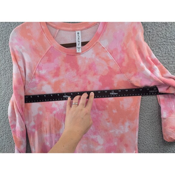 Athleta Mindset Positive Latitude Pink Tie Dye Sweatshirt Women's Small - Picture 4 of 9